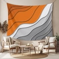 thumbnail image 2 of Orange Grey Ombre Tapestry for Bedroom Wall Hanging Tapestry,Modern Geometric Abstract Aesthetics Cream Ceiling Backdrop Tapestries Poster Blanket Wall Decor for Teens Room Living Room Dorm 51" x 59", 2 of 8
