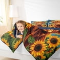 thumbnail image 5 of Erosebridal Cute Highland Cow Twin Bedding Sets for Kids Girls, Chic Sunflower Bedding Comforter Set, 5 of 6