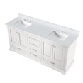 thumbnail image 4 of Dukes 72 in. W x 22 in. D White Double Bath Vanity and Cultured Marble Top, 4 of 6
