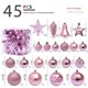 thumbnail image 2 of Juego de adornos para decoración de árbol de Navidad: esferas de adornos de Navidad inastillables para decoración de árbol de Navidad(Rosa)(), 2 of 3