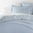 thumbnail image 4 of Noble Linens Navy 2 Piece Duvet Cover Set Puffed Rugged Stripes Print, Twin/TwinXL, 4 of 10