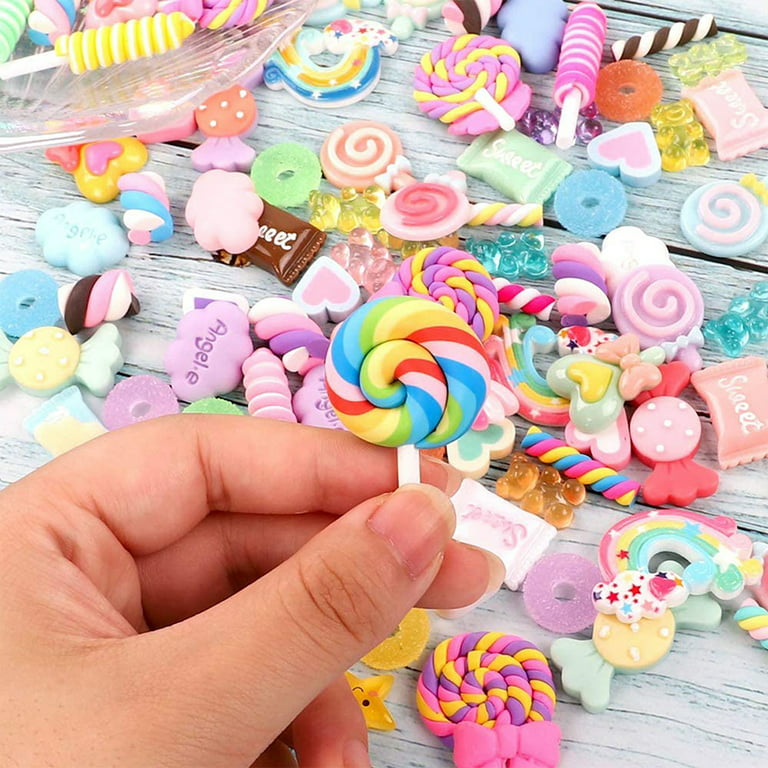NAIL CHARM RESIN Assorted Pastel Wrapped Candy 24/Pack - TDI, Inc