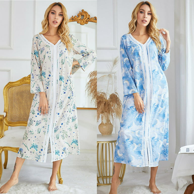 Women Nightgowns Sleepwear Nightwear Casual Sleeping Dress Pajamas Night  Dress