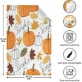 thumbnail image 3 of GZHJMY Autumn Pumpkin Leaf Thanksgiving Day Kitchen Towels Dish Bar Tea Towel Dishcloths 1 Pack Super Absorbent Soft 18 x 28 inches, 3 of 7