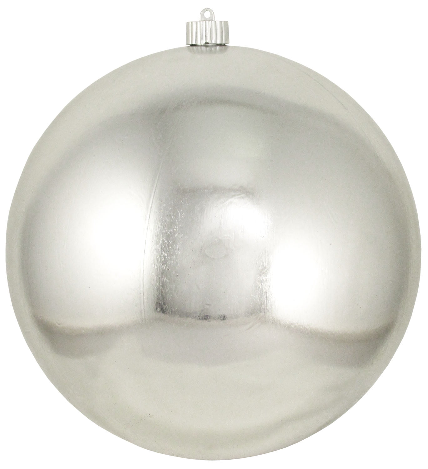 10" (250mm) Shatterproof Silver Christmas Ball Ornament by Christmas by