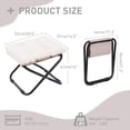 thumbnail image 3 of LITA Folding Upholstered Footrest with Straight & Square Shape,Small Ottoman， Dark Grey, 3 of 9