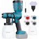 thumbnail image 1 of Rociador de Pintura inálambr. 300W p/ batería Makita 18V, pistola de rociado c/ motor s/ escobillas y 4 boquillas de cobre, p/ paredes int. y ext., muebles y cercas (batería no incl.), 1 of 7