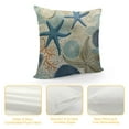 thumbnail image 4 of Nawypu  Coastal Pillow Covers,Ocean Beach Seashell Coral Starfish Throw Pillow Cases in Square Pillowcases for Home Decorative Living Room Sofa Bedroom Outdoor, 4 of 5