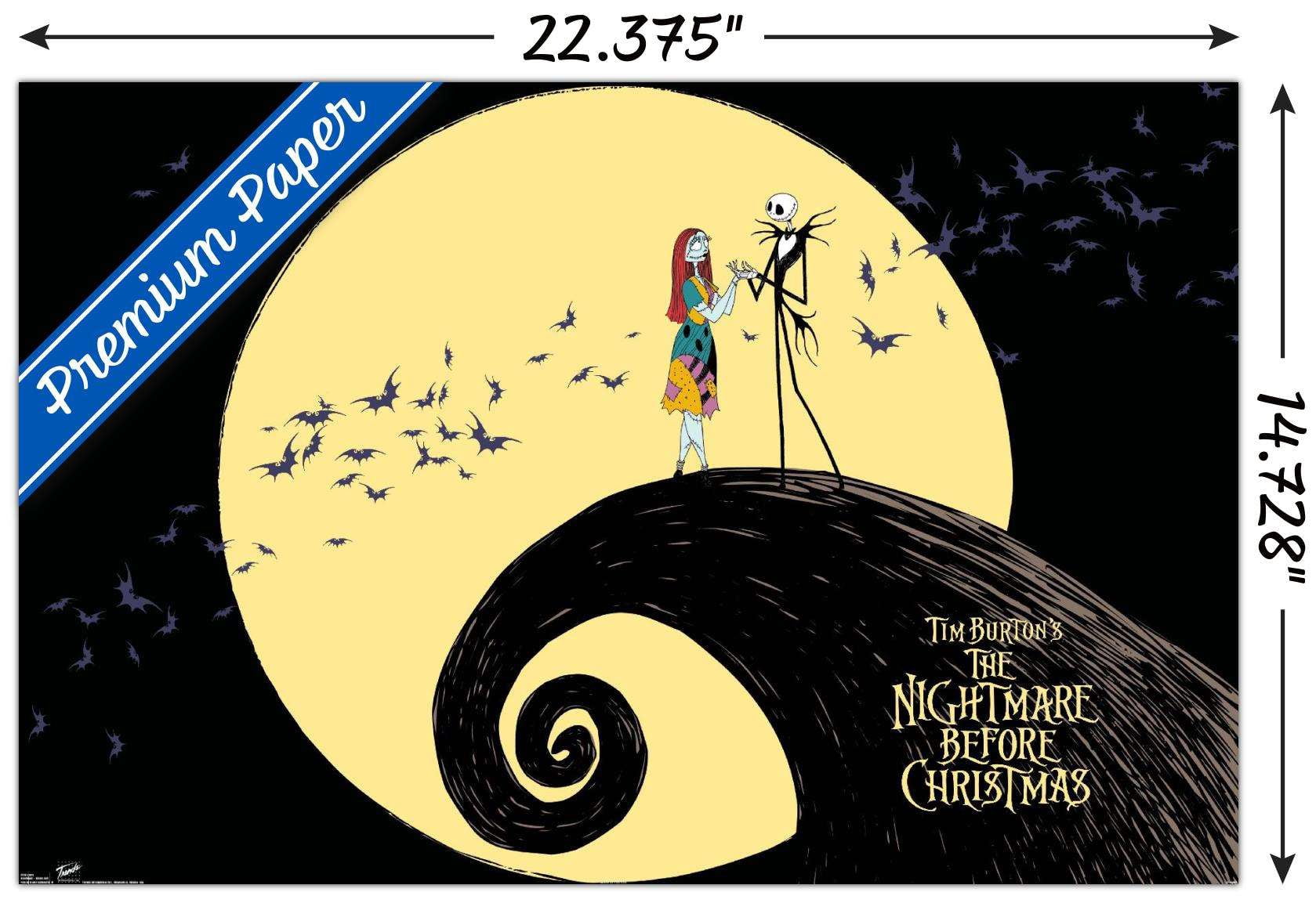Disney Tim Burton's The Nightmare Before Christmas - Moonlight Wall Poster, 14.725" x 22.375"
