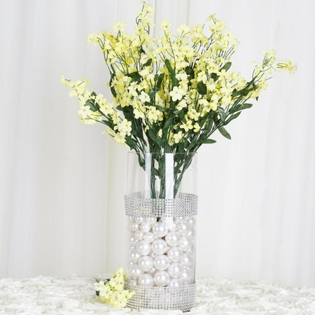 Efavormart 12 Bushes Baby Breath Artificial Filler Flowers For Diy Wedding Bouquets Centerpieces Arrangements Party Home Decoration