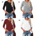 thumbnail image 6 of Women Casual Sweater Spring Autumn O Neck Loose Fit Hollow Out Knitted Pullovers Solid Color Loose Sweater, 6 of 6