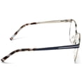 thumbnail image 3 of Tango Optics Oval Metal Eyeglasses Frame Luxe RX Stainless Steel Elisabeth Noelle-Neumann Blue Silver Accent For Prescription Lens -, 3 of 6