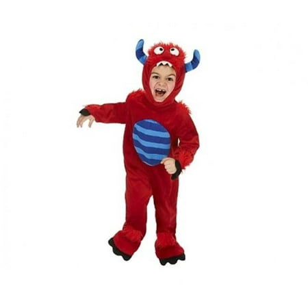 Just Pretend Kids JPTOA-RMO-H13-12 Red Monster Costume, Small, 1T-2T