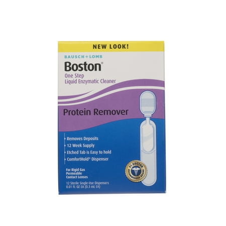 Bausch & Lomb Boston One Step Liquid Enzymatic Cleaner 0.08 fl oz, 12 ct