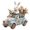 A, variant on 2D Acrylic Catcher Pendant Easter Bunny Home Round Plate Ornament Realistic Easter Bunny Driving A