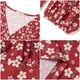 thumbnail image 4 of UVN Vestidos de Otoño para Mujer, Vestido Midi de Manga Larga con Cuello en V y Corte a, Vestido Veraniego con Estampado Floral de Playa Boho, 4 of 7