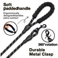 thumbnail image 6 of 5 ft Dog leash with comfortable padded handle and highly reflective wires Dog leashes-Black, 6 of 7