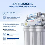 APEC Water ROES-50, 5-Stage Under-Sink Reverse Osmosis Drinking Water Filter System, 50 GPD, WQA Certified, Removes 99% Contaminants