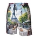thumbnail image 4 of Fotbe Parisian Cafe With Eiffel Trajes de Baño Estampados para Hombre, Shorts de Verano de Secado Rápido, Ropa de Playa, Bañadores-Medium, 4 of 6