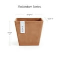 thumbnail image 2 of Ecopots Rotterdam Durable Modern Square Indoor/Outdoor Recycled Based Composite Flower Planter, Terracotta Color, 8", 2 of 4