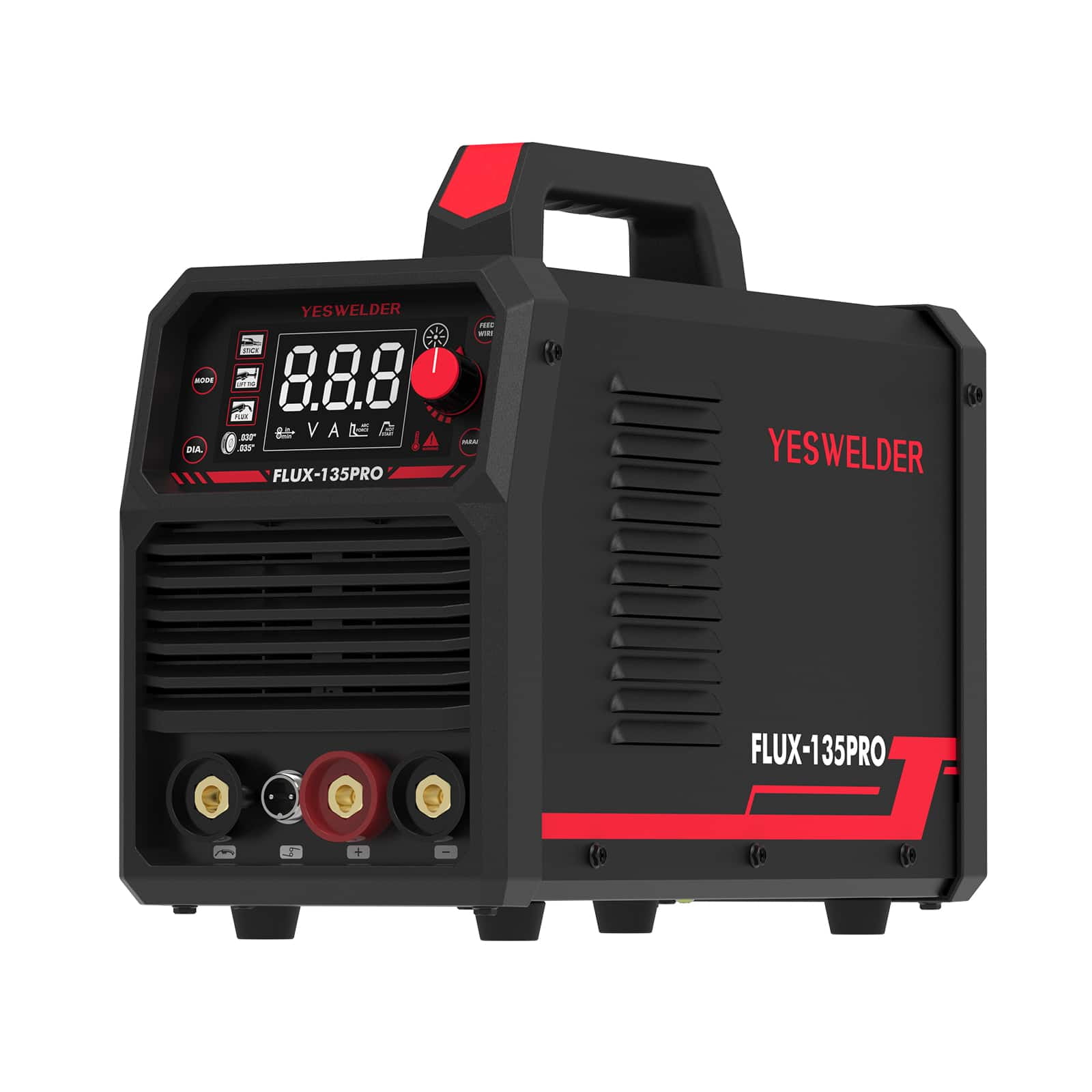 ANDELI 135Amp MIG Welder – 110V 3-in-1 Flux Core Gasless, Lift TIG, Stick Welder With Digital Display