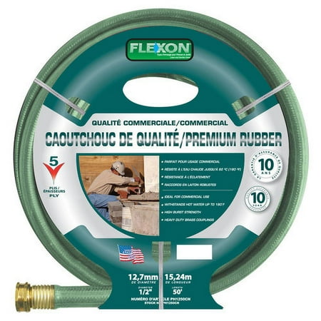 Flexon 50' Rubber Hot Water Garden Hose