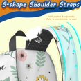 thumbnail image 5 of Pioneer Flower Floral Print Pattern 17" School Backpacks for Teens,Waterproof Oxford Fabric,S-Shape Padded Straps for School,Travel,Hiking,Camping, 5 of 6