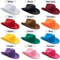 thumbnail image 2 of LQCrafK Plain Felt Cowboy & Cowgirl Hat for Men, Women, and Teens | Western Studded Cowboy Hat in Adult Sizes, 2 of 3