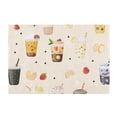 thumbnail image 2 of Toilet Rug Rectangle Bathroom Rugs Non-Slip Soft Plush Machine Washable Contour Bath Mat Milk Tea and Fruit 24x16, 2 of 9