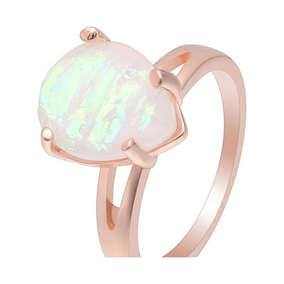 Aviana Simulated Fire Opal Ring Teardrop Womens Engagement Ginger Lyne Collection