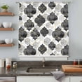 thumbnail image 4 of Black Geometric Moroccan Sheer Curtains 54 Inches Long, Abstract Art Grey Ombre Modern Light Filering Curtains, Breathable Simi Curtain Privacy Drapes for Kitchen Bathroom Small Window Treatment, 4 of 9