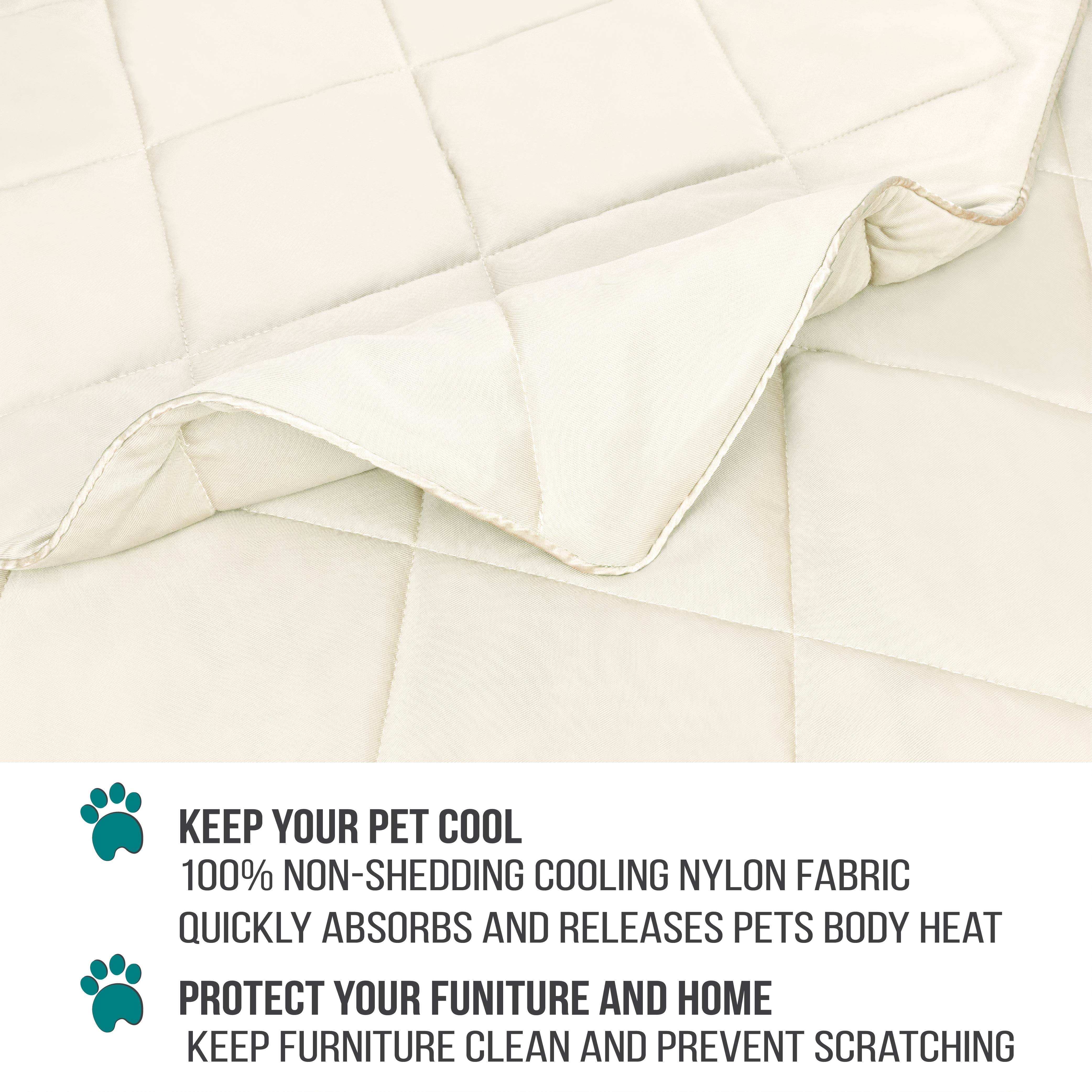 PetAmi Premium Cooling Dog Blanket | Lightweight Fluffy Pet Throw Blanket Bed Cover for Dogs, Cat, Puppies | Pet Blanket Furniture Protector Couch Sofa | Reversible Fuzzy Cozy | 40x60, Beige Latte
