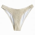 thumbnail image 5 of mgoYE High Waisted Bikini Bottoms Low Waisted Bikini Bottom for Women - Cheeky Basic Bathing Swimsuit Swim Briefs(Beige,XL), 5 of 8