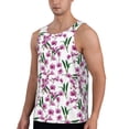 thumbnail image 2 of Pofeuu Orchids Flowers Print Men's Workout Tank Tops Sleeveless Muscle Gym Shirt Quick Dry-Small, 2 of 7