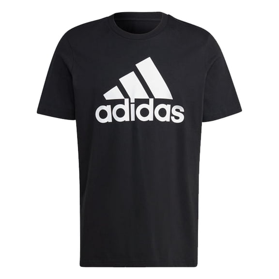 Adidas Men's Essentials Single Jersey Big Logo Tee L Black | White
