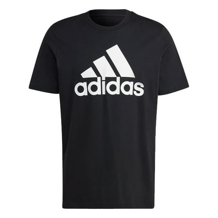 Adidas Men's Essentials Single Jersey Big Logo Tee L Black | White