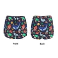thumbnail image 4 of Disketp The Underwater World Print Women's Shorts Workout Shorts for Athletic Gym Running Shorts with Phone Pockets, 4 of 8
