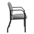 thumbnail image 5 of Boss Office Products Big and Tall Antimicrobial Vinyl 300 lb Capacity Guest Chair, Grey/Black, 5 of 8