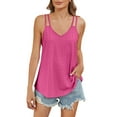 thumbnail image 2 of Plus-Size-Summer-Tops for Women Women's Sleeveless Refreshing Tank Top T-shirt Casual Loose Strap Open Back Tank, 2 of 5