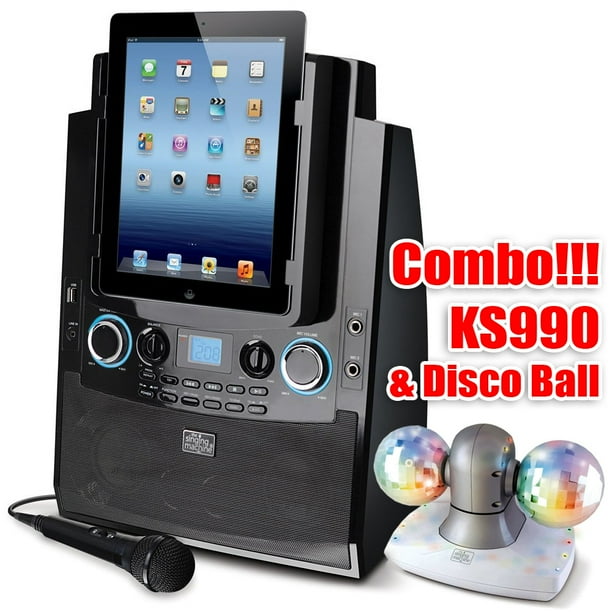 Karaoke system with iPhone / iPod / iPad cradle 20 Watt (total