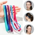 thumbnail image 4 of Hair Accessories Rubber Sweatband Stretch Yoga Hair Bands Head Wrap Elastic Headband Sport Anti-slip RED, 4 of 8