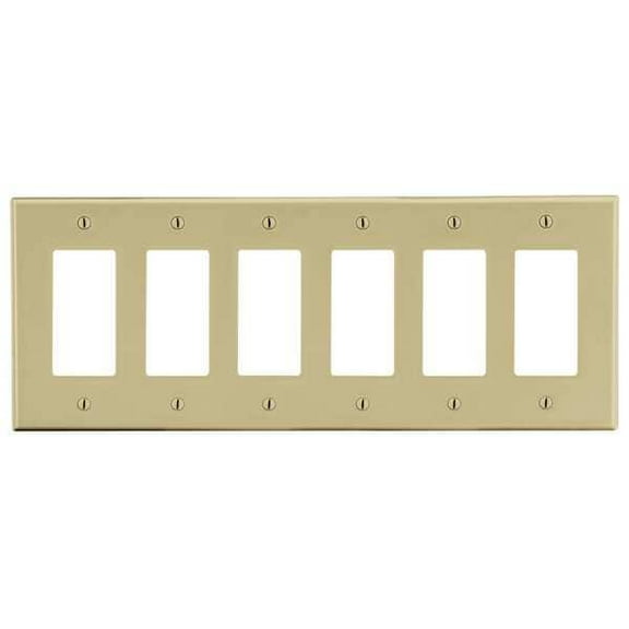 Hubbell Wiring Device-Kellems Rocker Wall Plate,Ivory P266I