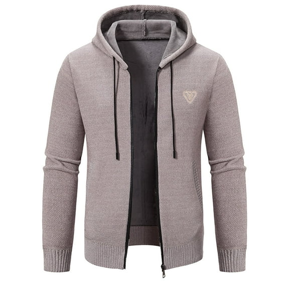 Fall Sweaters For Men Fashion Knitted Standing Neck Long Sleeve Mens Fall And Winter Clothing,Beige,L