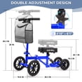 thumbnail image 6 of COSYWILL All Terrain Knee Scooter,Knee Walker Scooter for Foot Injuries,Adults Roller Scooter for with 10“ TPU Wheel,Compact Crutches Alternative,Blue, 6 of 9