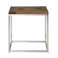 thumbnail image 3 of Weston Home Jana Stainless Steel Rectangular End Table, Light Pine Finish Top, 3 of 6