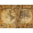thumbnail image 2 of GraphINC Studio 32x24 Black Ornate Wood Framed with Double Matting Museum Art Print Titled - Vintage Map, 2 of 4
