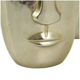 thumbnail image 5 of DecMode 13", 10"H Face Gold Aluminum Metal Vase with Abstract Details, Set of 2, 5 of 13