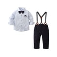 thumbnail image 3 of Dtiaagto Baby Boy Clothes Suits Toddler Dress Shirt With Bowtie Suspender Pants Outfit Sets Gentleman Wedding 1-6 Years, 3 of 5