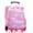 Pink, variant on lvyH Rolling Backpack Large-capacity Wheeled Backpack Waterproof Trolley School Bag,Blue Geometry(6 Wheels)