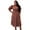 Brown, variant on Linen Plus Size Brown Button Down Maxi Dress